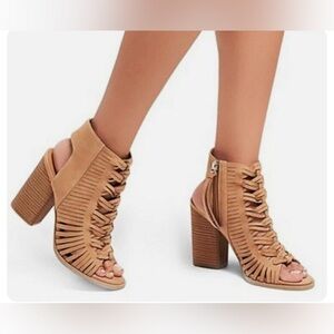 DV by Dolce Vita Tan brown Woven cage Heels Women's 11